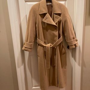 Perry Ellis coat Classic vintage camel wool floor length oversized